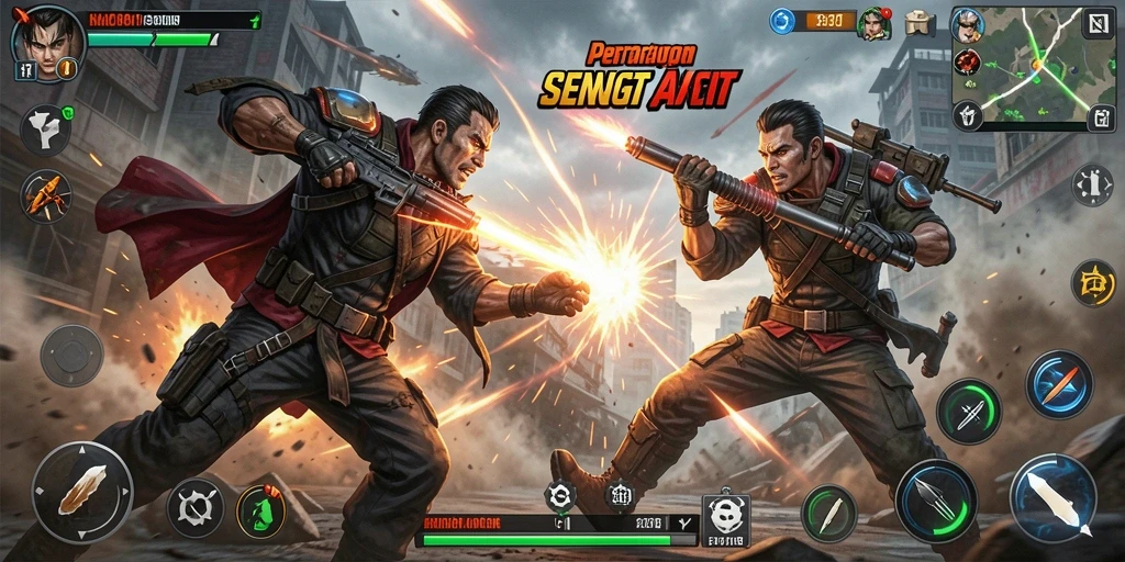 Tangkapan layar ASIA200 menampilkan aksi seru dalam pertempuran.