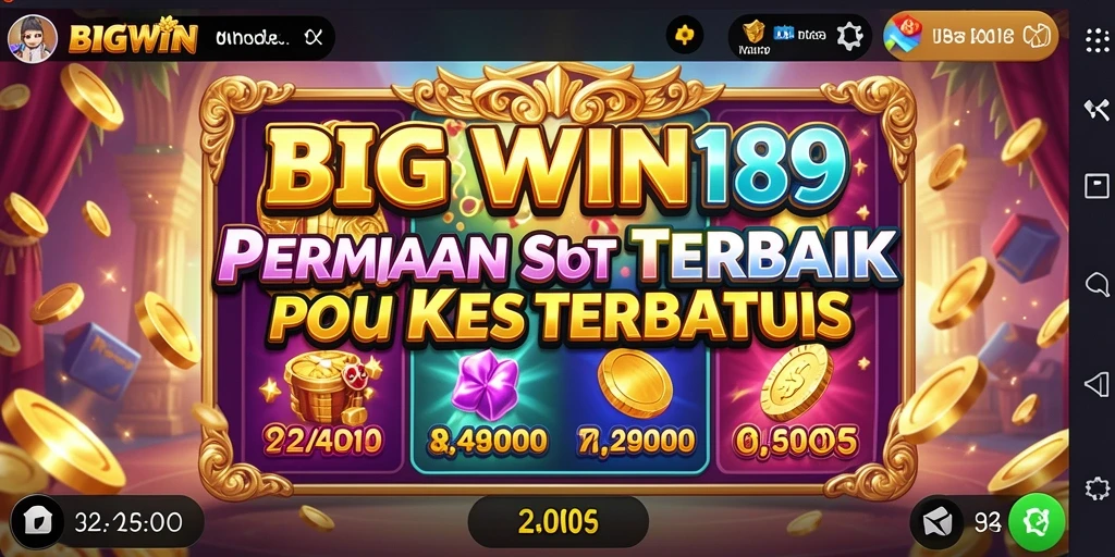 Screenshot tampilan gameplay dari permainan slot BIGWIN189 yang seru dan menarik.