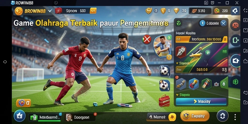 Tampilan gameplay seru dari BROWIN88 dengan aksi olahraga yang mendebarkan.