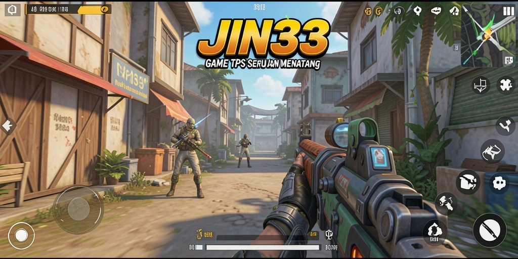 Screenshot gameplay JIN33 menampilkan aksi seru di medan perang.
