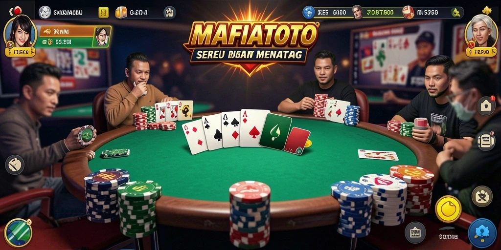 Tangkapan layar MAFIATOTO menunjukkan aksi seru permainan poker.