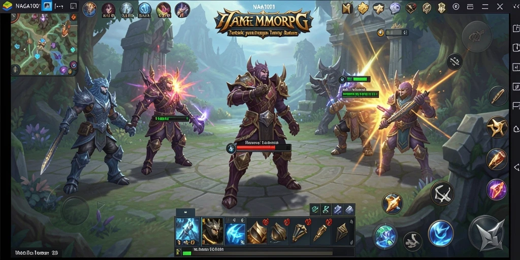 Tangkapan layar gameplay <strong>NAGA1001</strong> memperlihatkan aksi seru dalam permainan MMORPG.