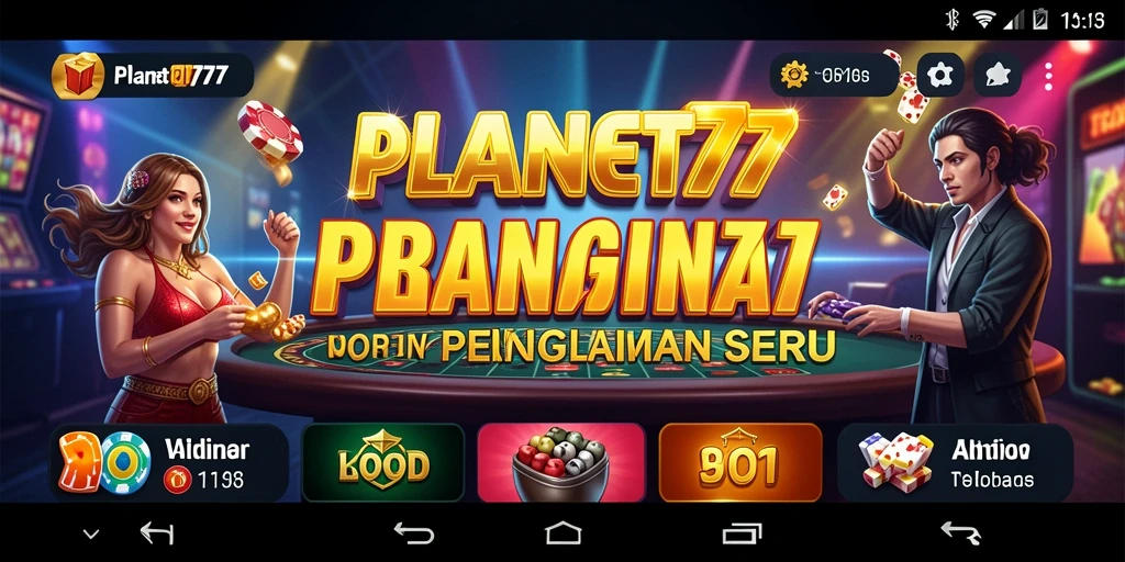 Tampilan menarik dari gameplay Kasino di PLANET77 yang seru dan menghibur.