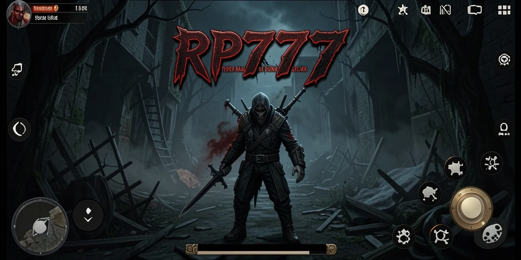 Screenshot gameplay RP777 menunjukkan suasana menyeramkan yang menegangkan.