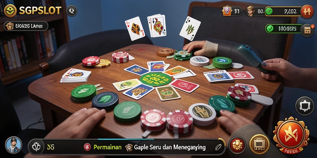 Gameplay menarik dari SGPSLOT yang menunjukkan permainan Gaple.
