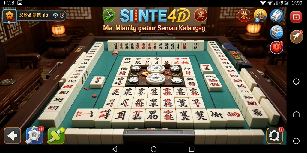 Tampilan gameplay Mahjong yang seru dan menantang di SINTE4D.